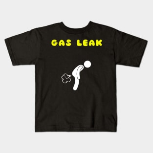 Gas Leak Funny Fart Kids T-Shirt